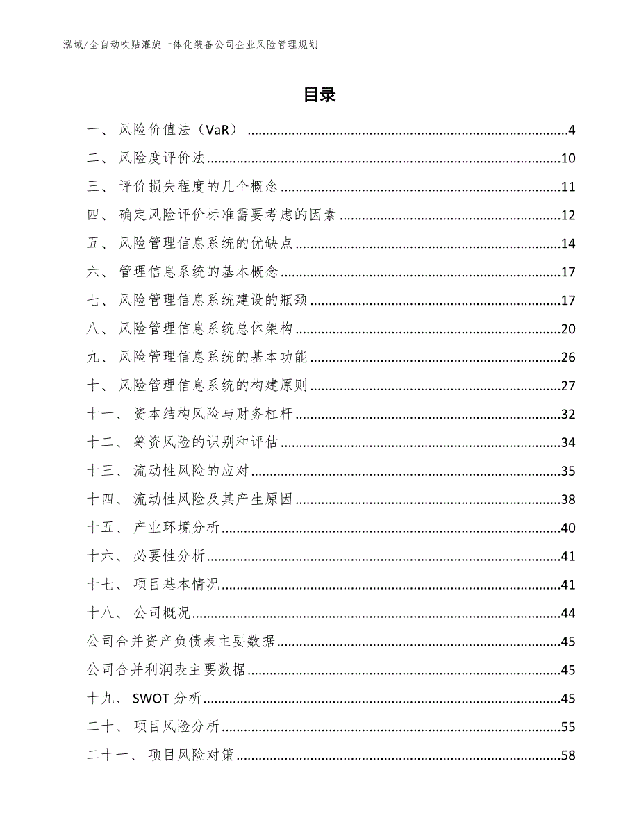 全自动吹贴灌旋一体化装备公司企业风险管理规划_第2页