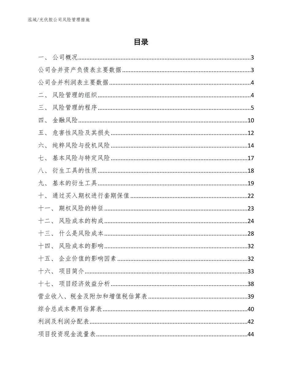 光伏胶公司风险管理措施【参考】_第2页