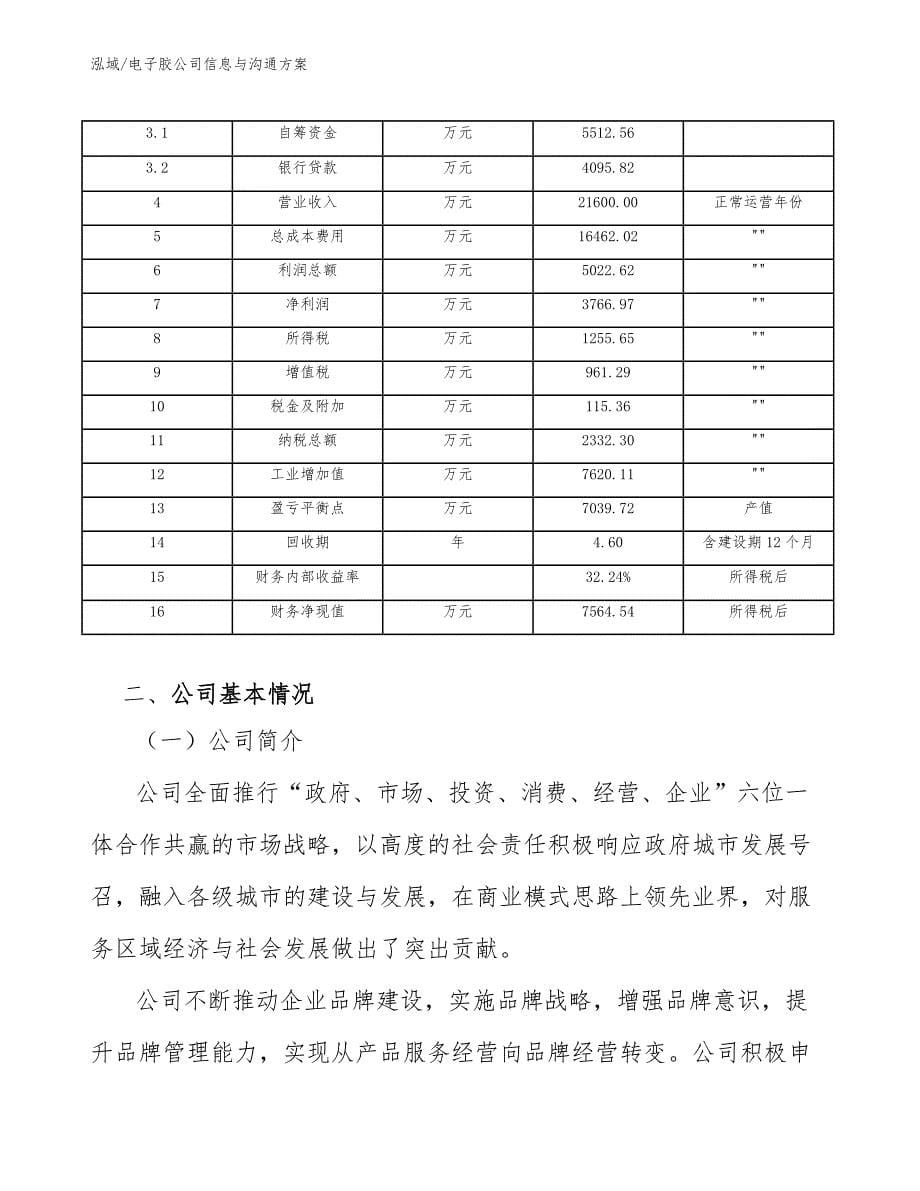 电子胶公司信息与沟通方案【范文】_第5页