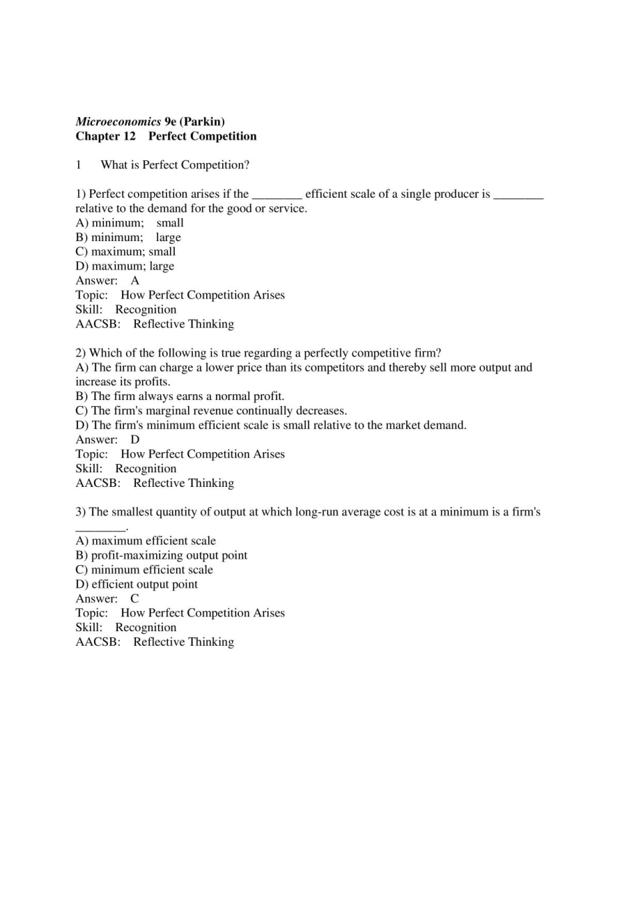 江西财经大学微观经济学试题库chapter12_第1页