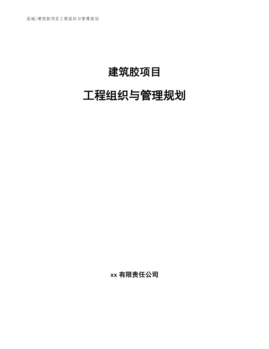 建筑胶项目工程组织与管理规划_范文_第1页