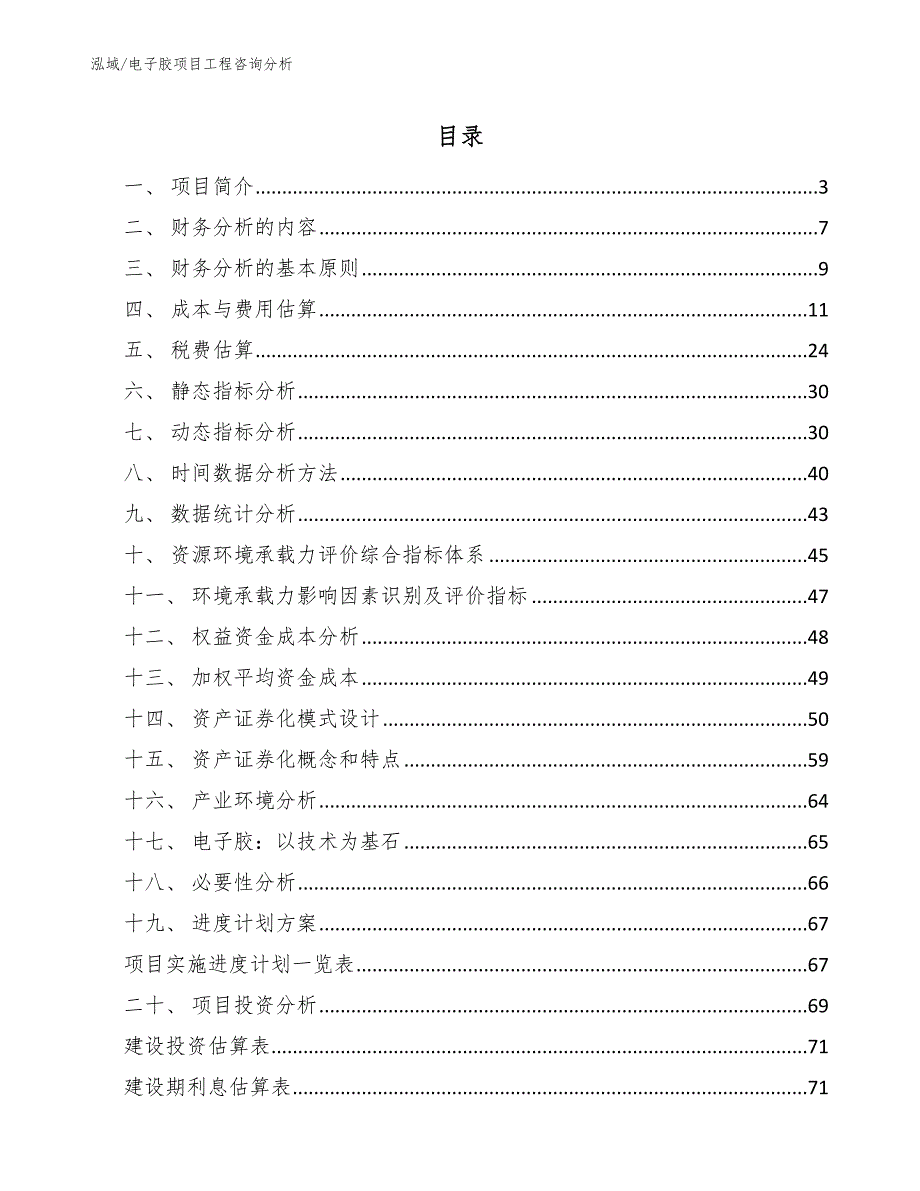 电子胶项目工程咨询分析_第2页