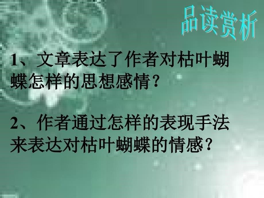 鲁教版语文七上枯叶蝴蝶课件之一_第5页