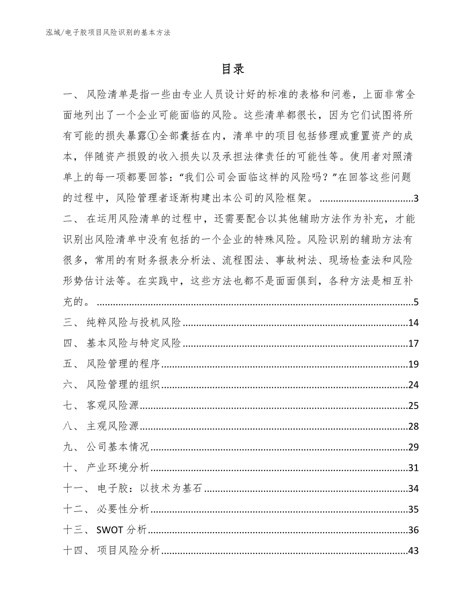 电子胶项目风险识别的基本方法_参考_第2页