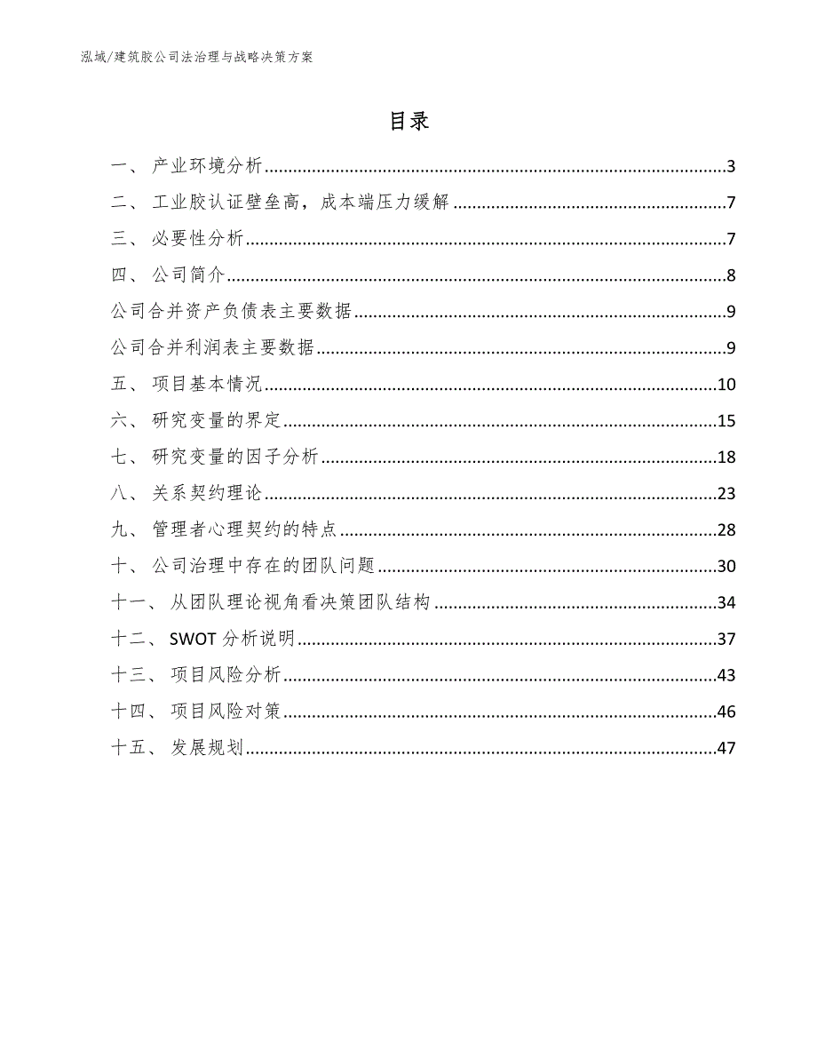 建筑胶公司法治理与战略决策方案_参考_第2页