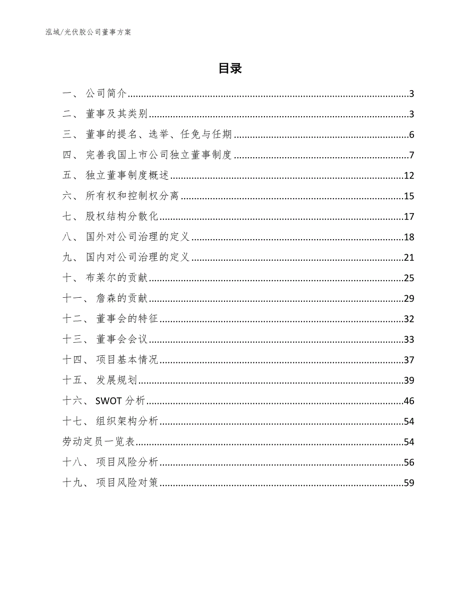 光伏胶公司董事方案【范文】_第2页