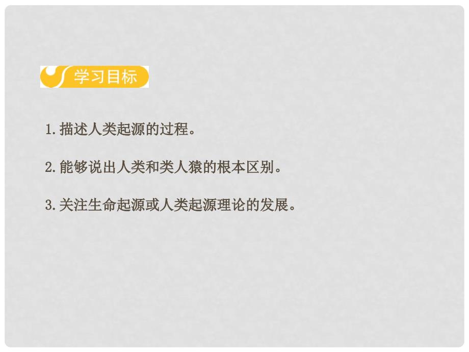 八年级生物下册 第六单元 第三章 第三节 人类的起源课件 （新版）冀教版_第2页