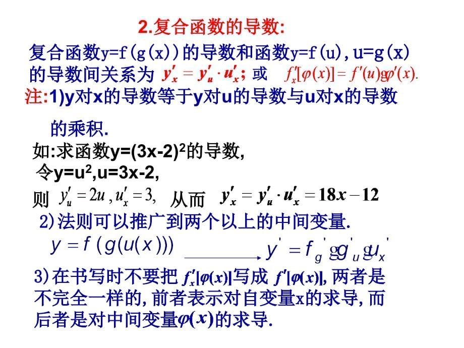 121导数的计算复合函数的导数3188384_第5页