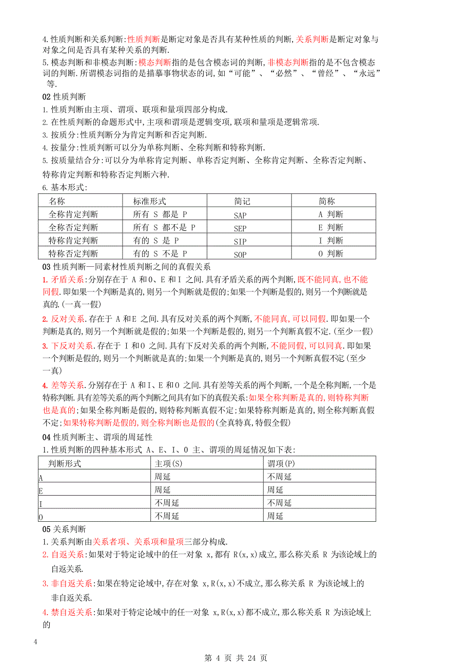 自考《普通逻辑》冲刺强化知识点讲义笔记_第4页