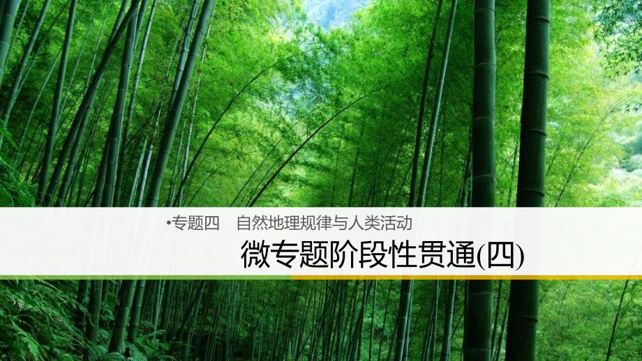 高三地理四 自然地理规律与人类活动 微阶段性贯通（四） 新人教版_第1页