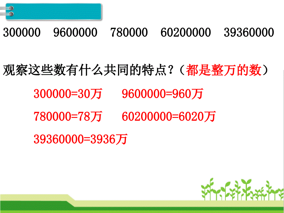 人教版小学四年级数学上册《亿以内数的改写》教学课件ppt_第2页