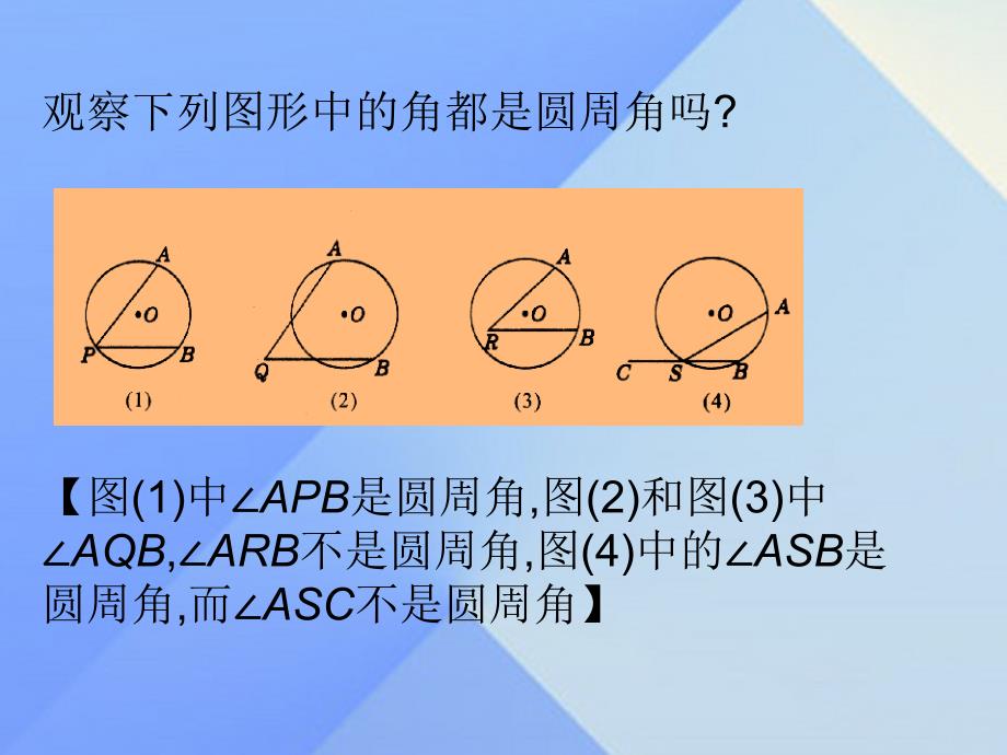 九年级数学上册 28.3 圆心角和圆周角课件2 （新版）冀教版_第4页