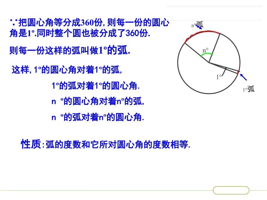 圆心角之圆心角与弧的度数课件.ppt_第5页