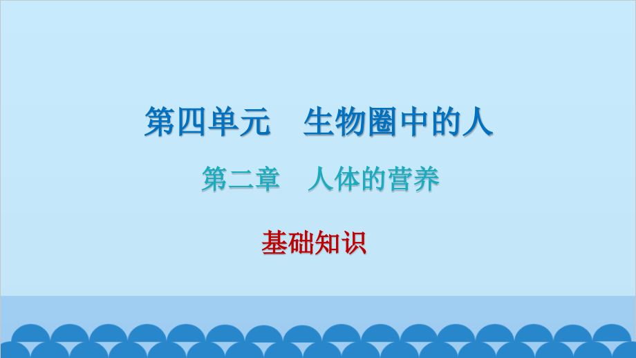 人教版生物七年级下册 第二章 人体的营养 复习课件（共12张PPT）_第1页