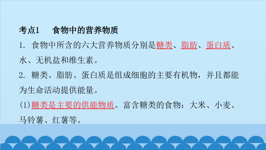 人教版生物七年级下册 第二章 人体的营养 复习课件（共12张PPT）_第2页