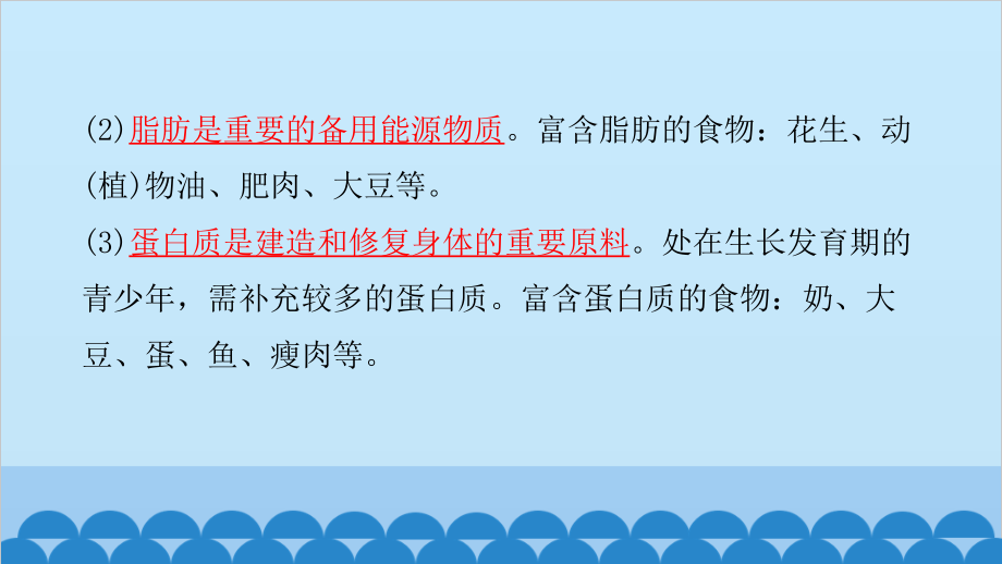 人教版生物七年级下册 第二章 人体的营养 复习课件（共12张PPT）_第3页