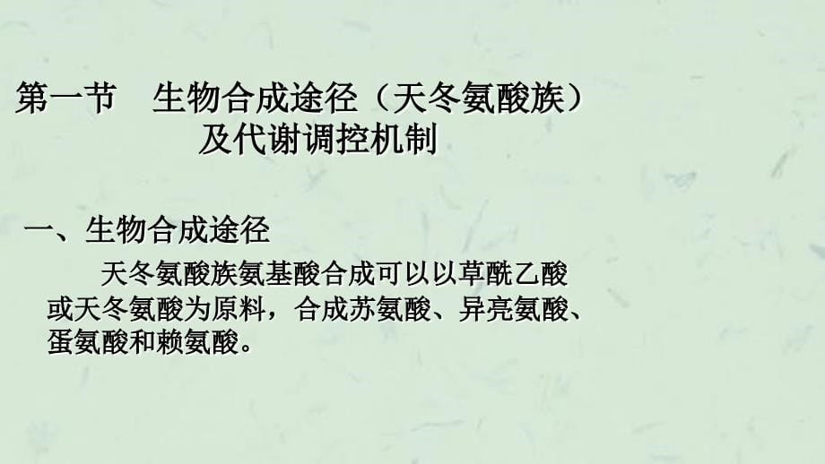 天冬氨酸族氨基酸发酵机制课件_第5页