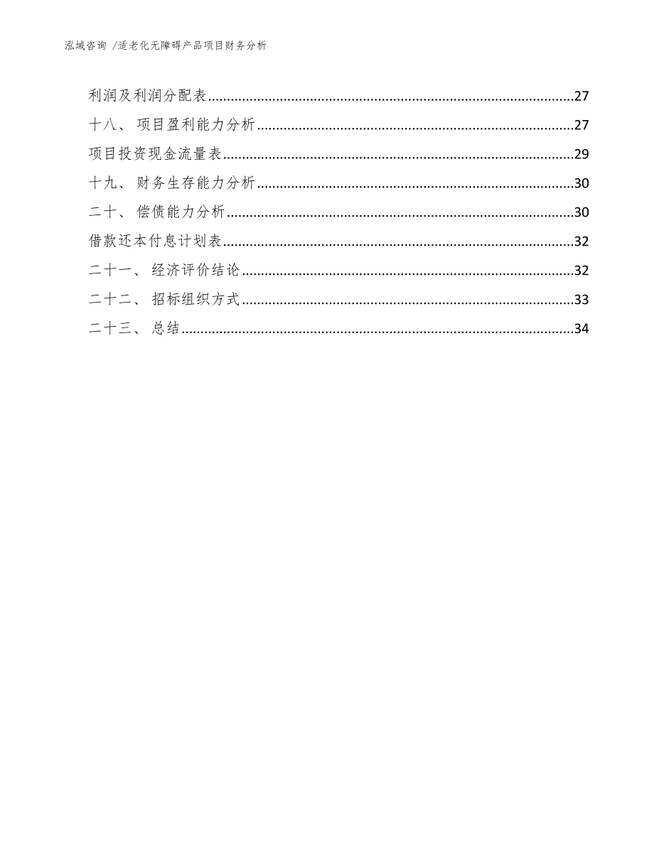 适老化无障碍产品项目财务分析-模板范文_第3页