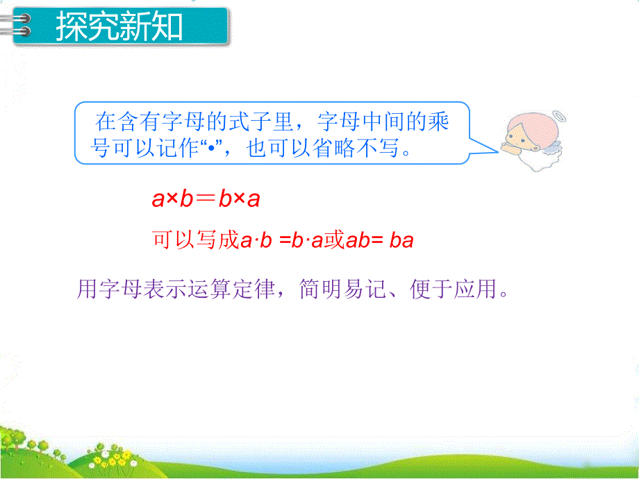 人教版五年级上册数学第五单元《简易方程第二课时《用字母表示数》课件_第4页