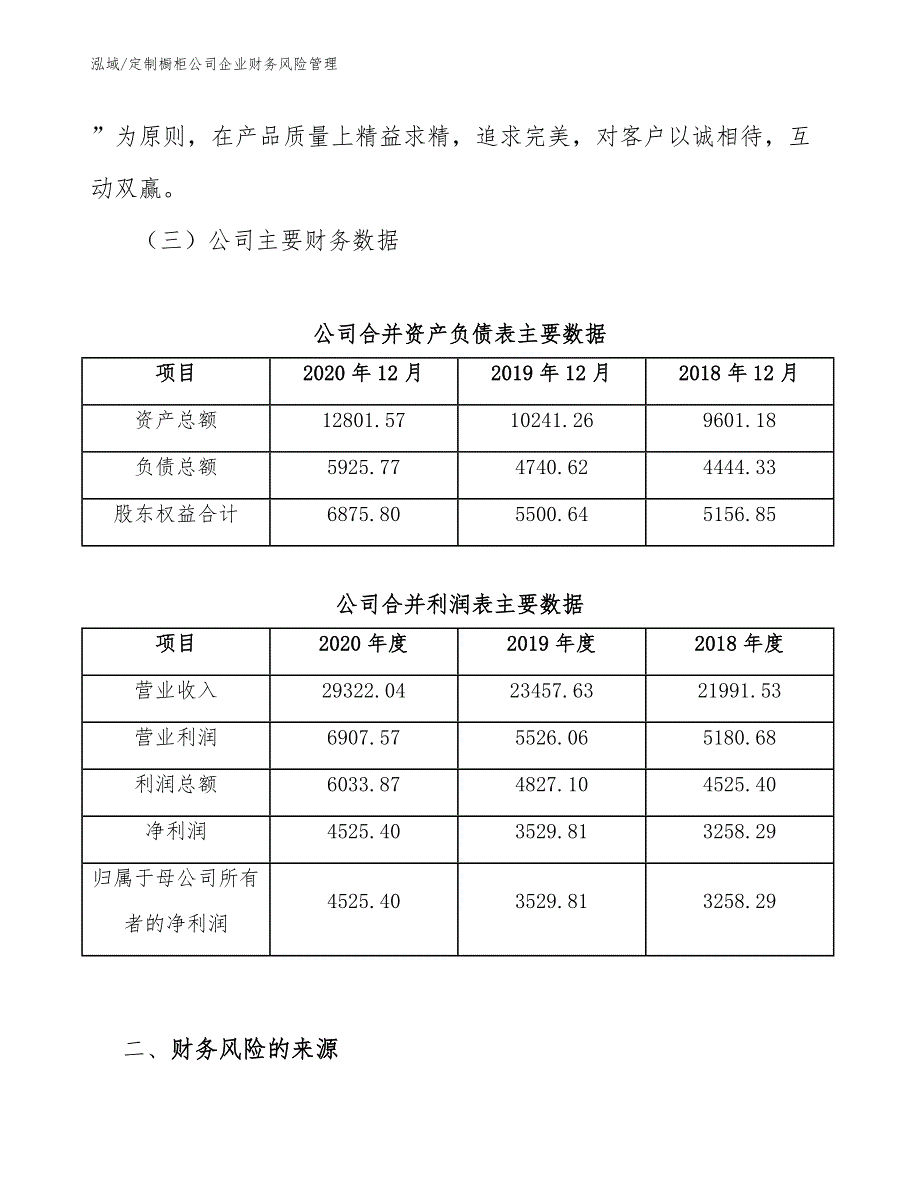 定制橱柜公司企业财务风险管理_第3页