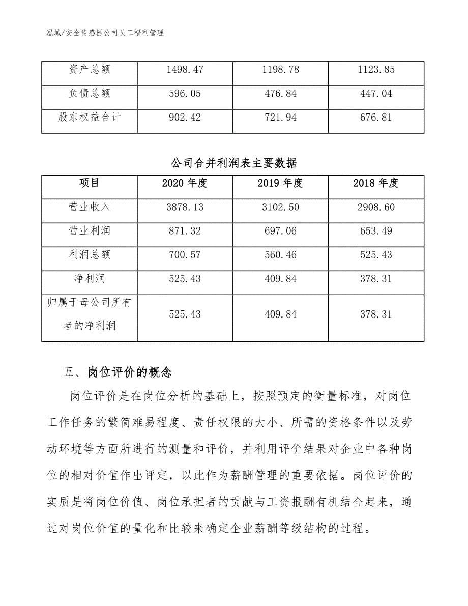 安全传感器公司员工福利管理_第5页