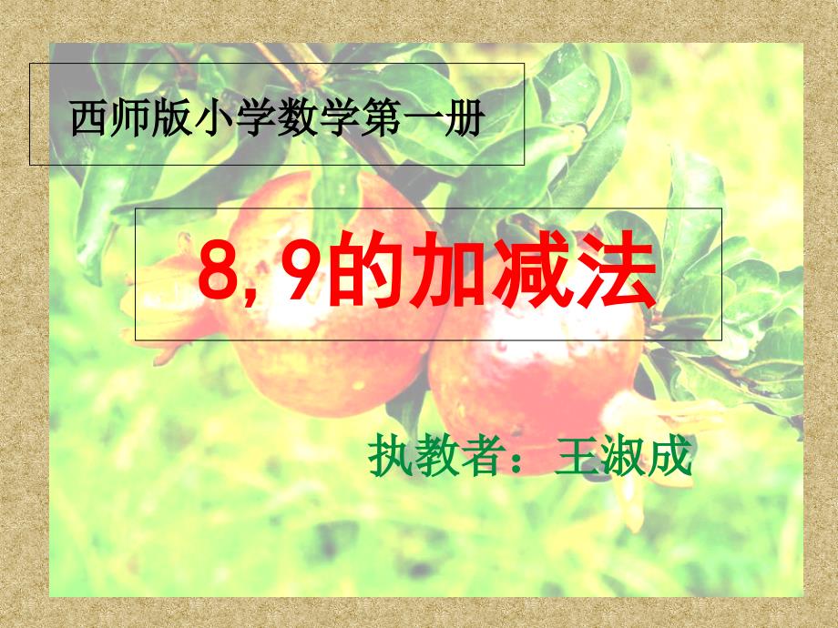 小学数学一年级上册《8和9的加减法》课件_第1页