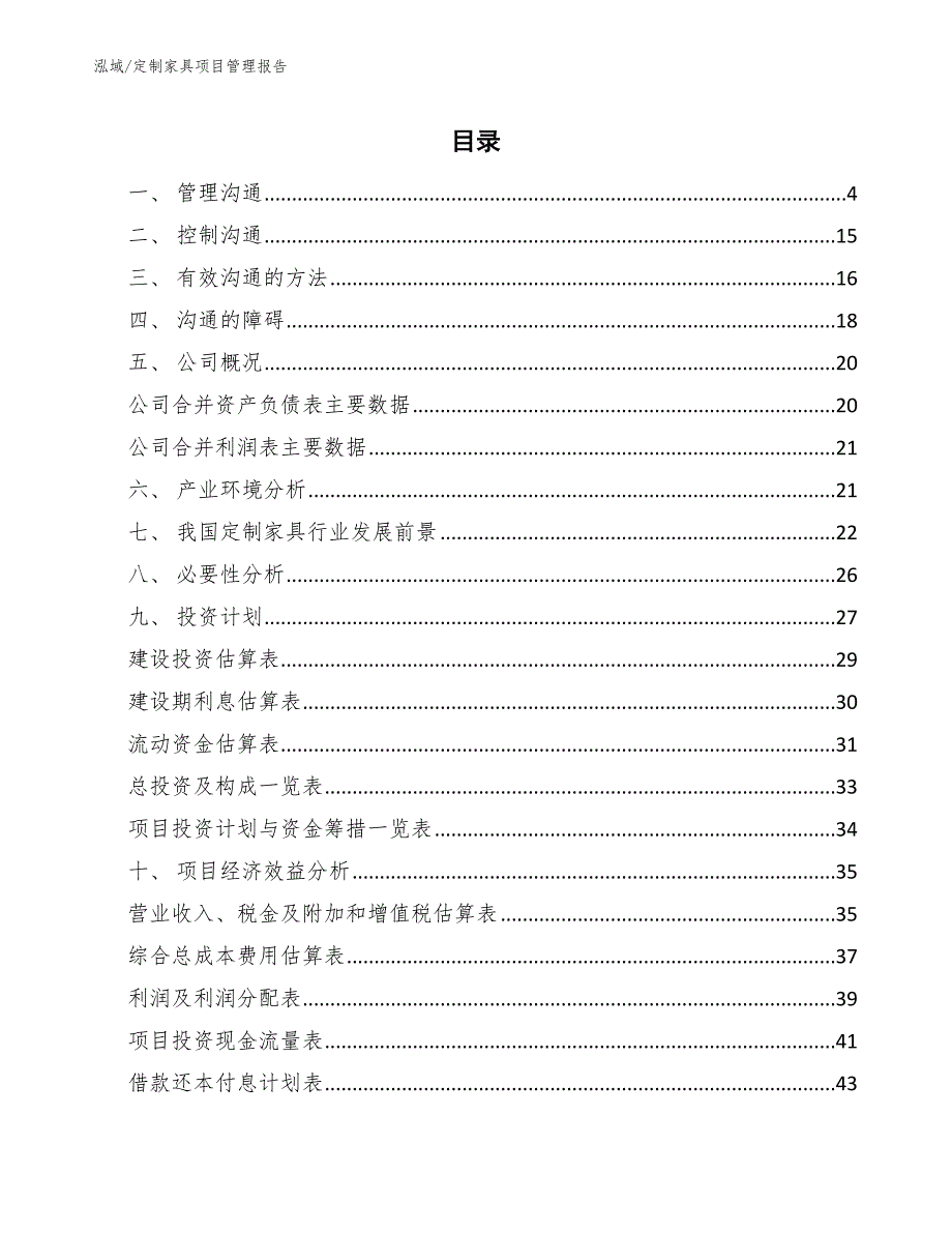 定制家具项目管理报告_第2页