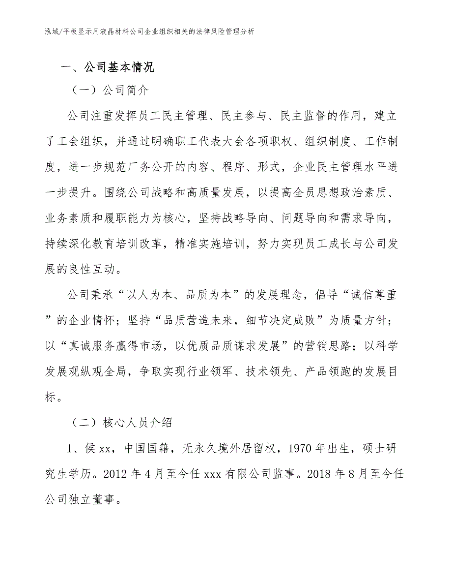 平板显示用液晶材料公司企业组织相关的法律风险管理分析_第3页