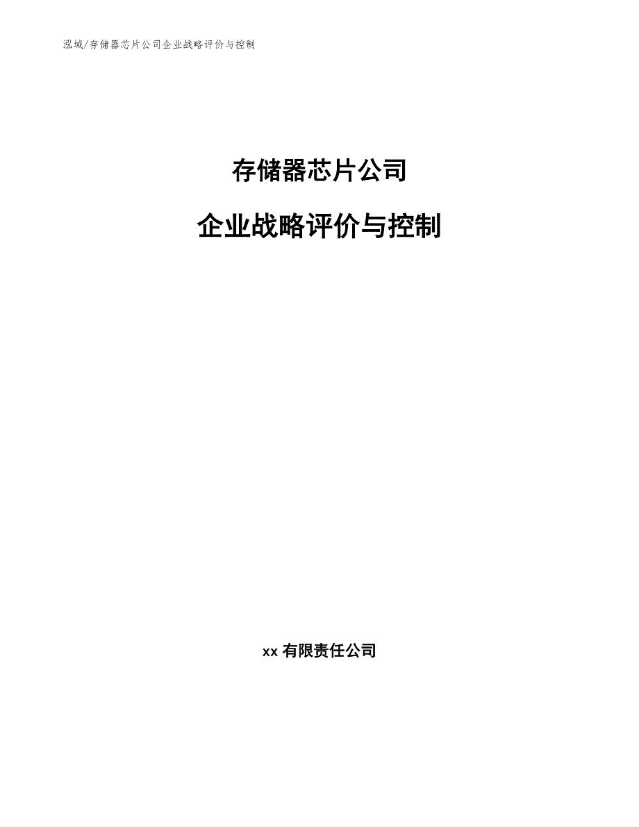 存储器芯片公司企业战略评价与控制_第1页