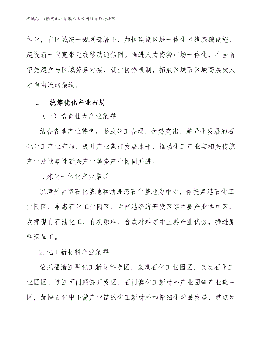 太阳能电池用聚氟乙烯公司目标市场战略_范文_第4页