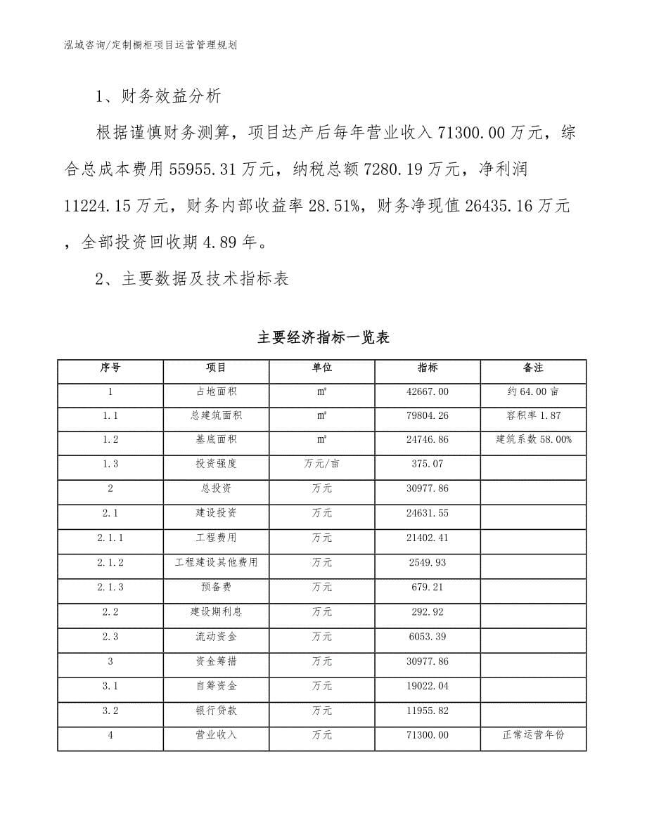 定制橱柜项目运营管理规划（范文）_第5页