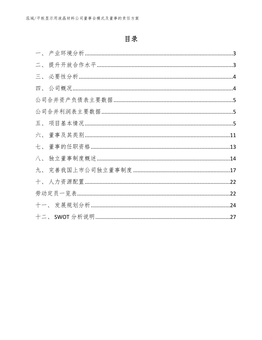 平板显示用液晶材料公司董事会模式及董事的责任方案_第2页