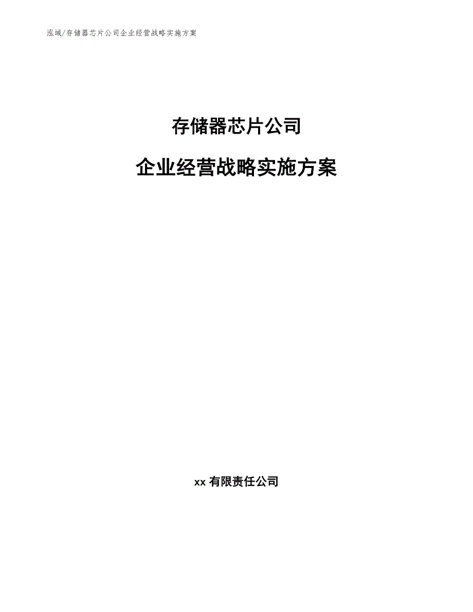 存储器芯片公司企业经营战略实施方案（范文）_第1页