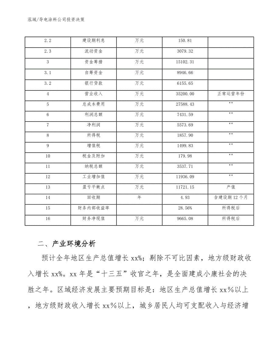 导电涂料公司投资决策_第5页