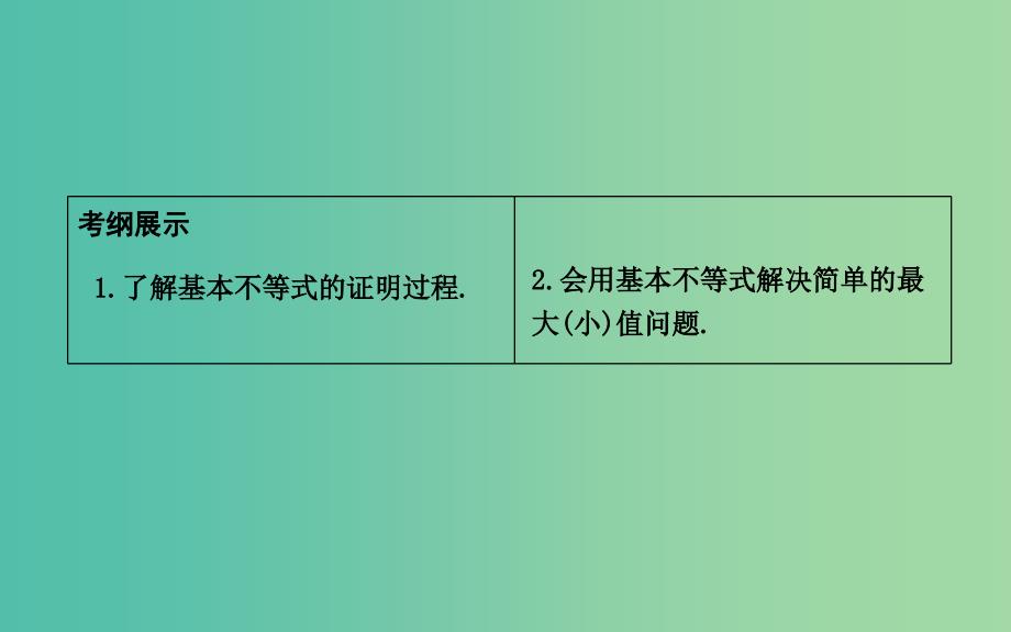 2019届高考数学一轮复习 第六篇 不等式 第4节 基本不等式课件 理 新人教版.ppt_第2页