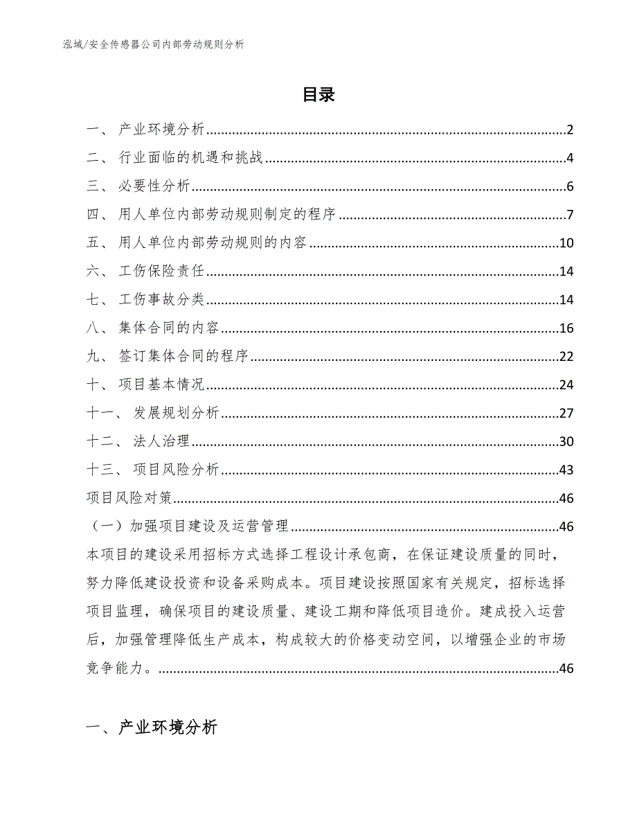 安全传感器公司内部劳动规则分析_第2页