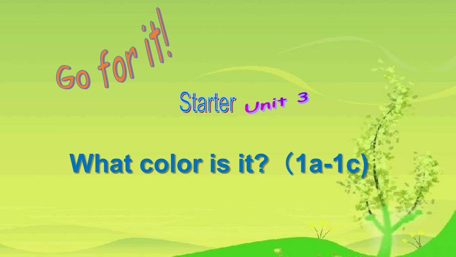 人教七年级上册starterunit3Whatcolorisit1a1c共28张PPT_第3页