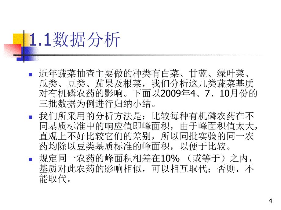 热带农产品质量监督检验测试中心蔬菜中农药检测基质标准溶液配制交流_第4页