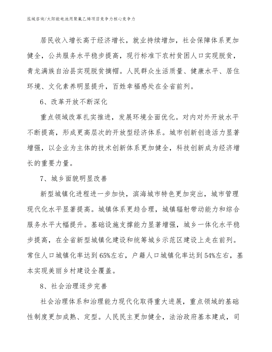 太阳能电池用聚氟乙烯项目竞争力核心竞争力（参考）_第4页