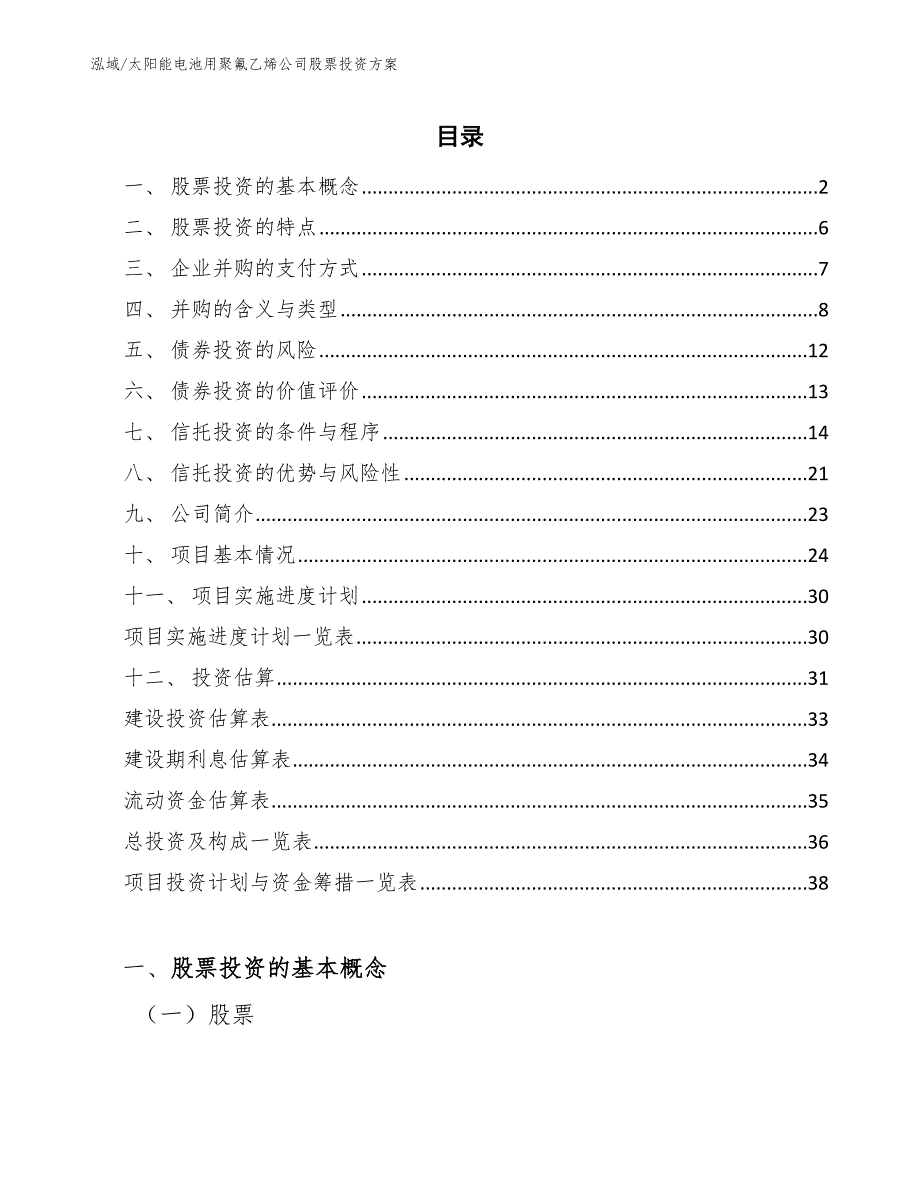 太阳能电池用聚氟乙烯公司股票投资方案_范文_第2页