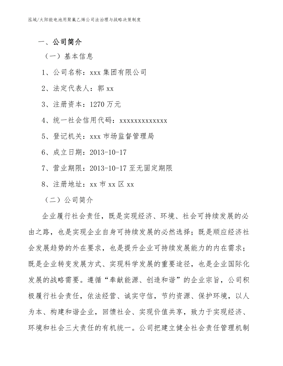 太阳能电池用聚氟乙烯公司法治理与战略决策制度（参考）_第3页