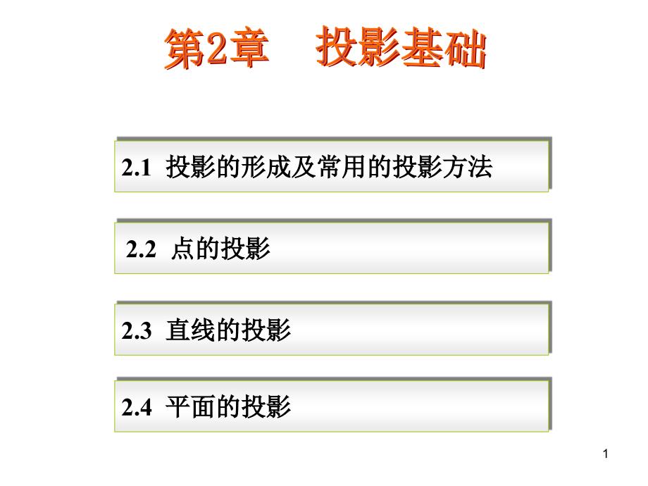 工程制图投影基础ppt课件_第1页