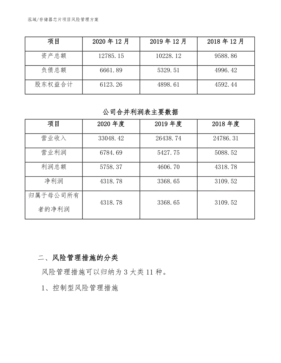 存储器芯片项目风险管理方案（范文）_第3页