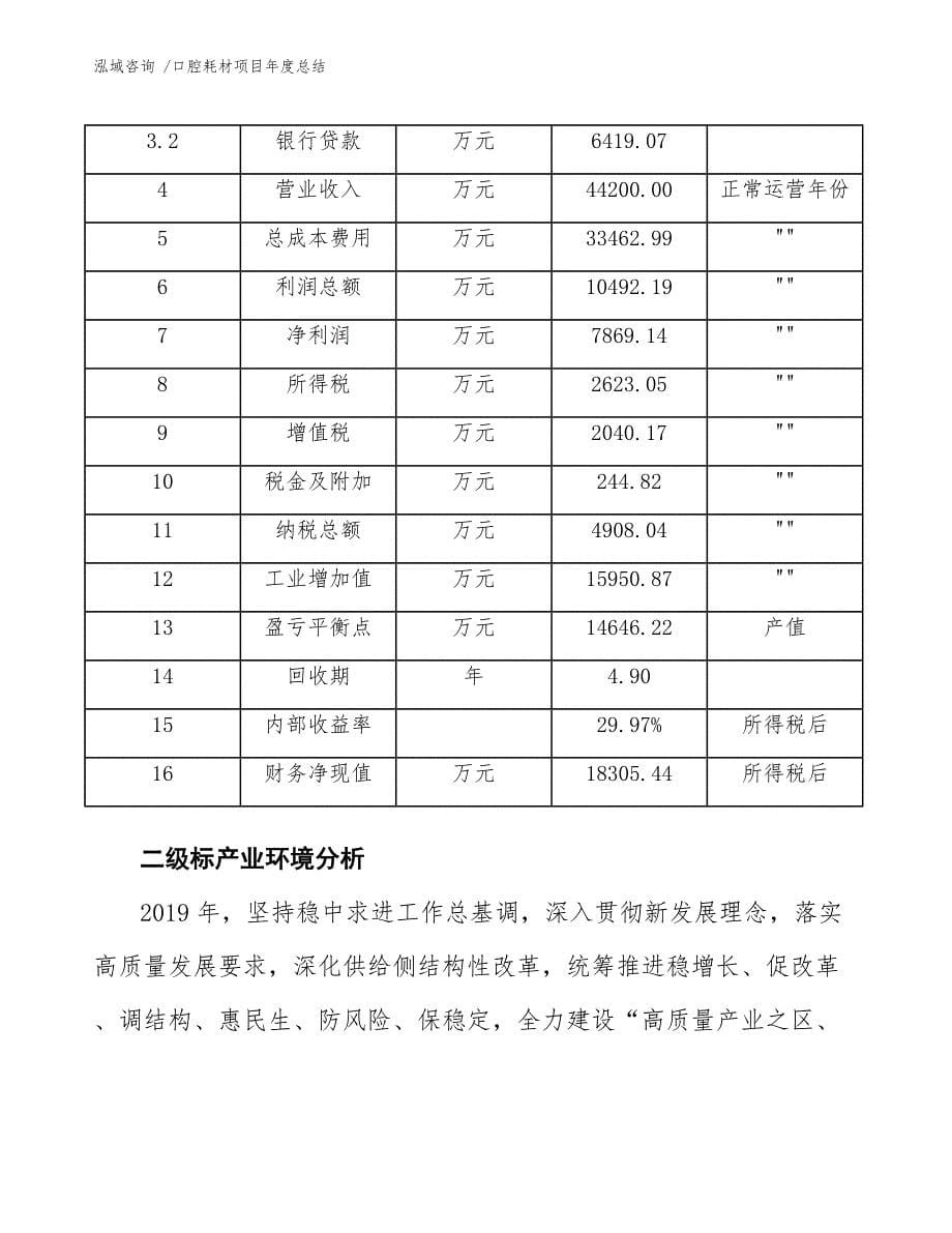 口腔耗材项目年度总结-范文模板_第5页