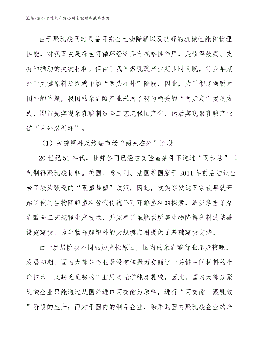 复合改性聚乳酸公司企业财务战略方案_第4页