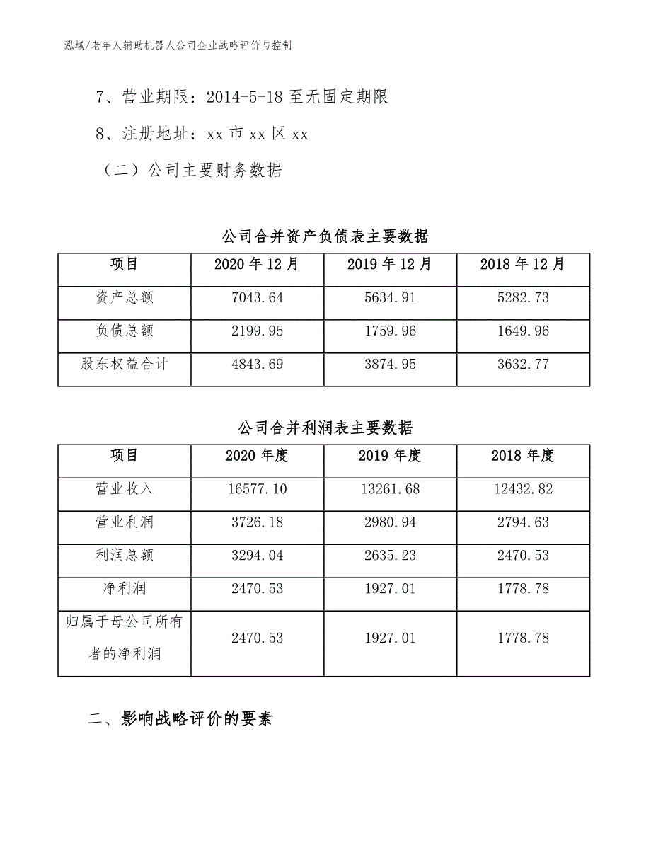 老年人辅助机器人公司企业战略评价与控制【范文】_第3页