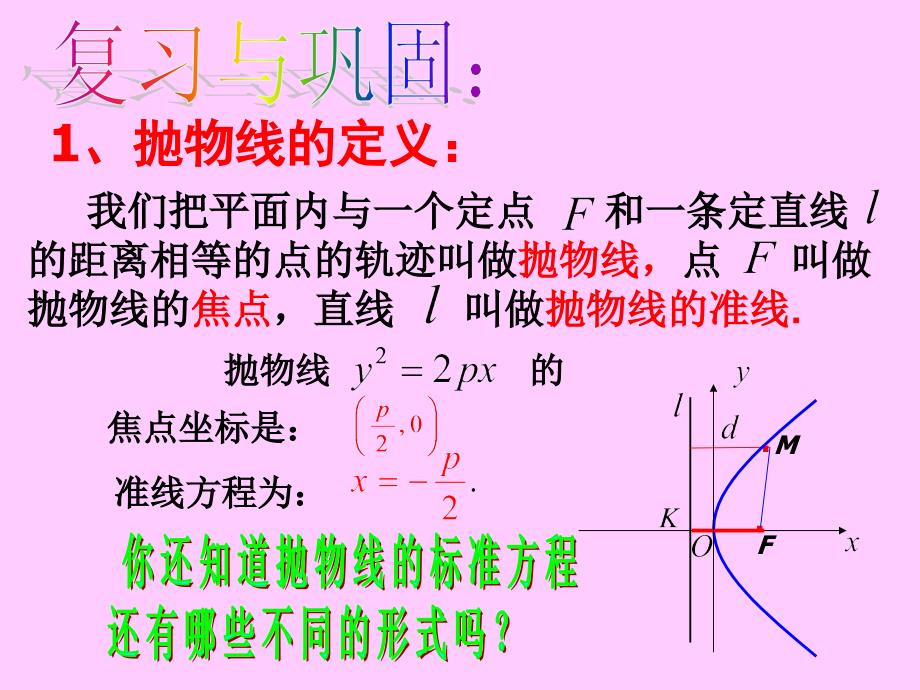 2.3.2抛物线的简单几何性质课件新课标人教a版选修11_第2页