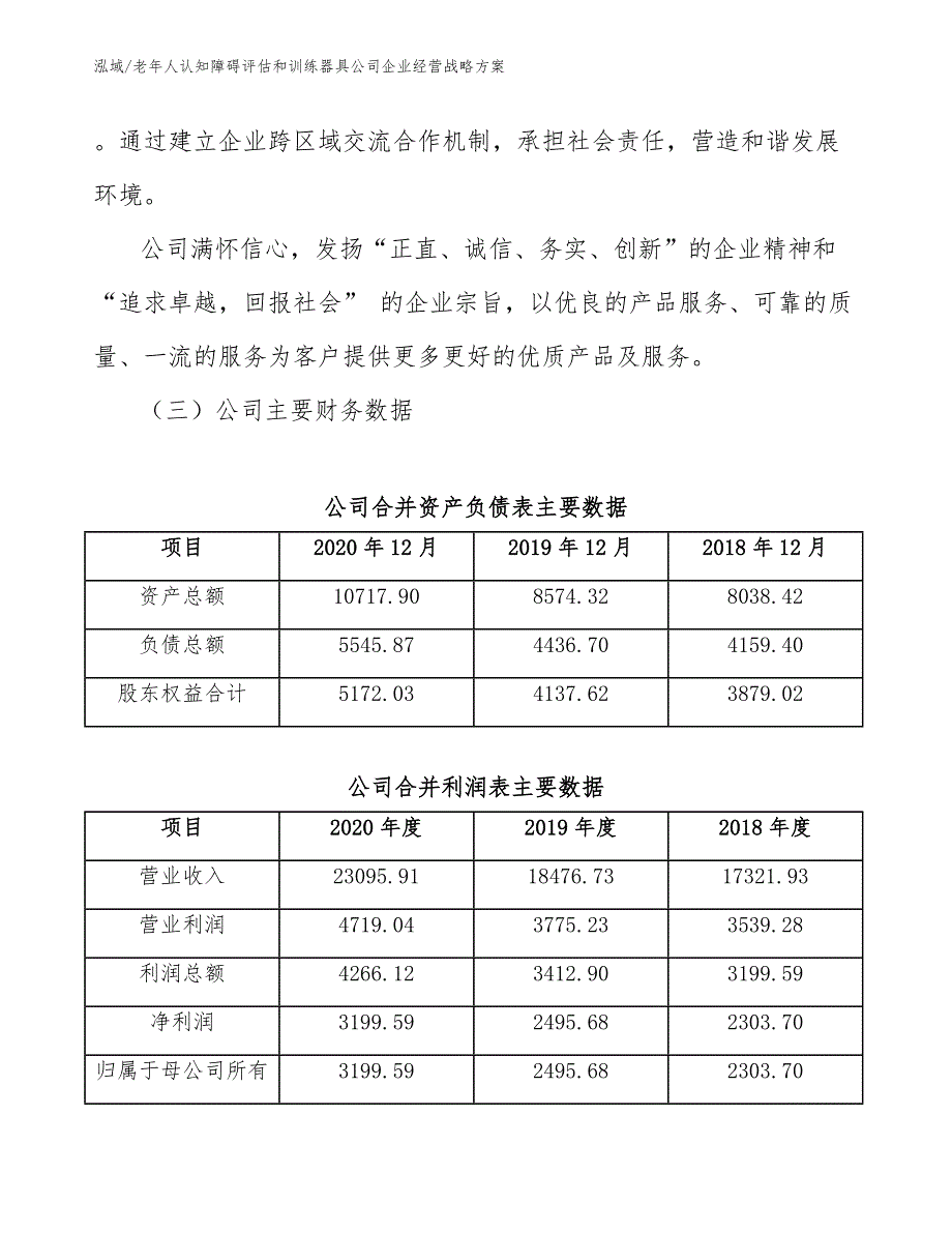 老年人认知障碍评估和训练器具公司企业经营战略方案（参考）_第3页