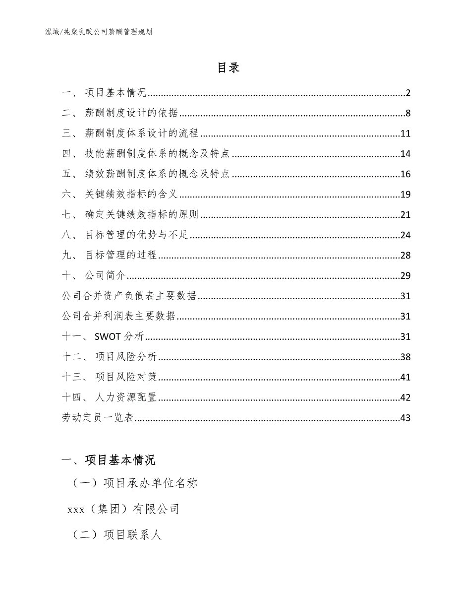 纯聚乳酸公司薪酬管理规划_参考_第2页