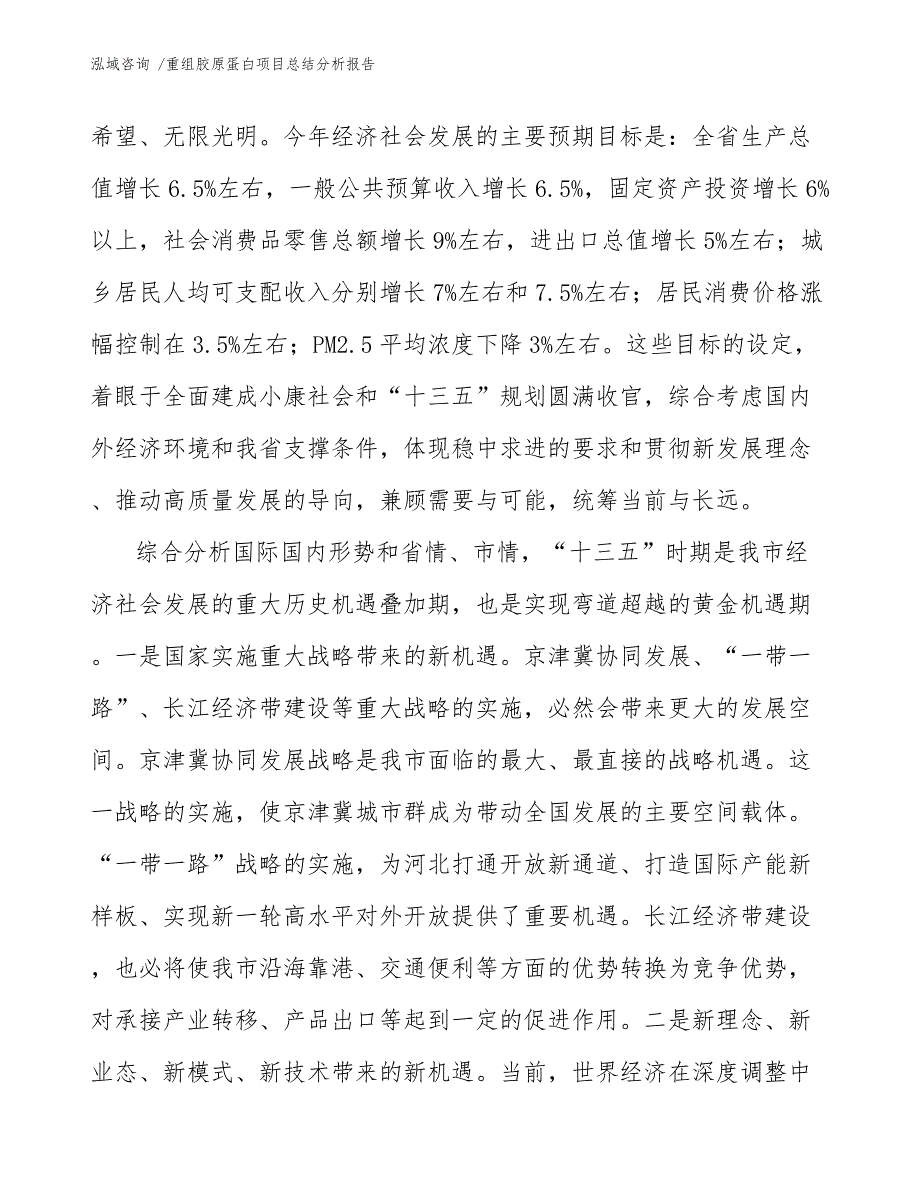 重组胶原蛋白项目总结分析报告【参考模板】_第4页